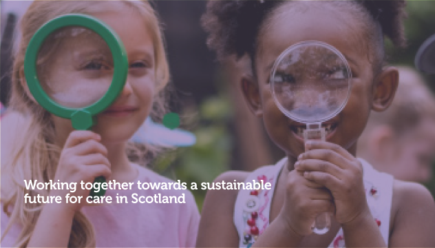 Image of two young girls looking through magnifying glasses, with words laid over picture